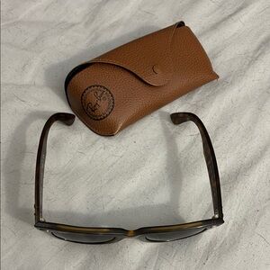 Ray-Ban Tortoise Shell Glasses with Tan Case